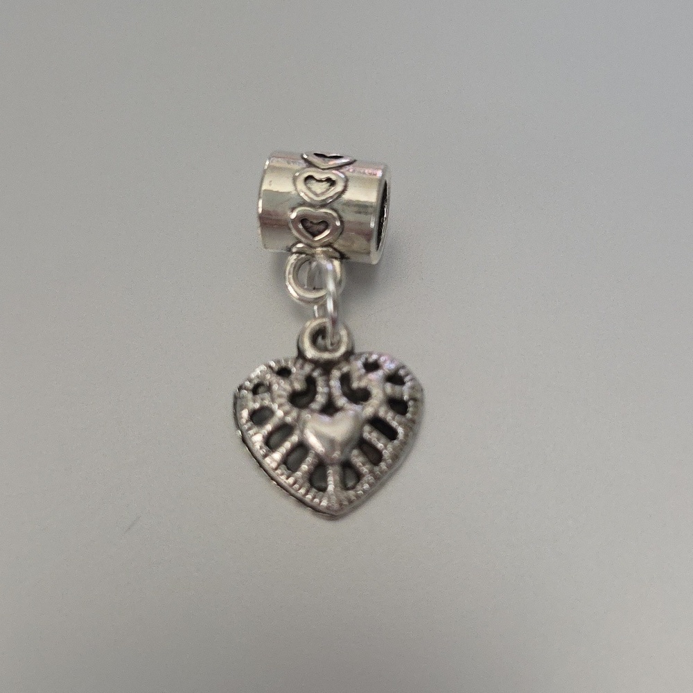 Heart Charm Fits Pandora and other European Systems